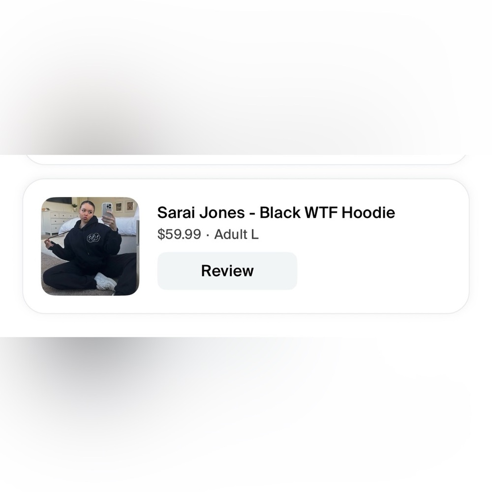 Sarai Jones Black WTF Hoodie